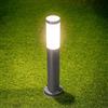 CGC Lighting Lampada da giardino per vialetto da esterno, applique a led con lampione (Grigio, Medio)