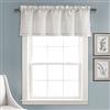Lush Decor Rosalie - Tenda mantovana in finto lino, 45,7 x 137,2 cm, colore: bianco