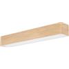 Eglo Applique LED Sania 6, illuminazione sopra e sotto, in metallo | con aspetto in legno chiaro, luce per specchio del bagno, toilette e corridoio, luce bianca calda, IP44