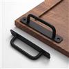 Westablize Confezione da 12 maniglie per armadietti, cassetti e porte scorrevoli, colore nero opaco, 128 mm, set da 12 pezzi, colore nero