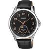 Casio Orologio Casio in Pelle Solo tempo MTP-M110L-1AVER Nero Fasi Lunari