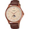 Casio Orologio Casio in Pelle Solo tempo MTP-M110RL-5AVER Marrone Fasi Lunari