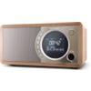 Sharp Dr-450(Br) Radio Digitale Dab/Dab+ Lcd Monocromatico 6W Bluetooth Chassis In Legno Marrone