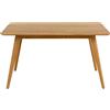 Kare Design tavolo Memo, marrone, rettangoare, legno massello naturale quercio, 4 persone per sala da pranzo, cucina, rustico, studio, 75x140x90 cm