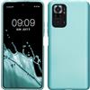kwmobile Custodia Compatibile con Xiaomi Redmi Note 10 Pro Cover - Back Case Morbida - Protezione in Silicone TPU Effetto Metallizzato menta metallizzato
