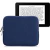 kwmobile Custodia Universale per eReader - Copertina in Neoprene blu scuro con Chiusura a Zip - Misura 17,5 x 14,7 cm - Astuccio portatablet