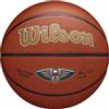 Wilson Pallone da Basket NBA Team Alliance, Con Superficie Pure Feel e Tecnologia Dual Depth, Con Maggiore Stabilità Aerea, Colore: Marrone, Taglia: 7