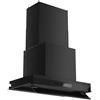 Silverline 3129 Inside 3 - Cappa cucina 60 cm, aspirante, parete, colore nero, Classe energetica A
