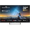 Smart Tech Smart TV 32" HD Ready DLED Google TV DVBT2/C/S2 Classe E Grigio 32HG0