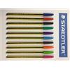 Staedtler Noris Stick 434M 1mm Penna a sfera Set 10pcs colori classici (blu, rosso, nero, verde) colori vivaci (blu, fuxia, viola, marrone, arancione, verde chiaro)