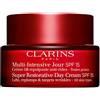 Clarins Multi-Intensive Crema Antietà Giorno SPF 15 50 ml Crema anti-età over 50 Spf 15 - Pelle ridensificata, rughe attenuate, incarnato uniforme, pelle idratata