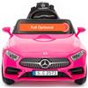 BabyCar Mercedes CLS 350 AMG | Macchina Elettrica per Bambini 12V con 2 Motori 25W | Auto Elettrica Per Bambini Telecomandata, Sedile in Pelle, Porte Apribili, MP3/USB | Licenza Ufficiale | Rosa