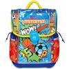Mitama Zaino Scuola - UPSIDE STREET GAME, Multicolore - Zaino Doppio Scomparto Impermeabile - Tasche Porta Borraccia - Multi Tasche Interne - Spallacci Ergonomici - Zaino Scuola Elementare Bambino