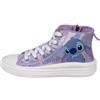 Disney Scarpe di Stitch - Colore Rosa Olografico - Taglia 32 - Chiusura con Lacci - Scarpe Sportive a Stivale con Suola PVC - Stampa di Stitch - Prodotto Originale Disegnato in Spagna