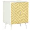 HOMCOM Credenza Moderna in Legno, Mobiletto Multiuso per Soggiorno, Camera o Ingresso con 2 Antine e Mensola Regolabile, 60x40x80cm|Aosom