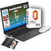 HP 250 G10 Computer Portatile Notebook, Intel Core i7-1355U 13th 10Core, fino a 5 GHz, Display 15.6'' FHD, Ram 32GB, SSD 1TB, Windows 11, Pronto all'uso con OFFICE 365, mouse usb + lettore dvd.