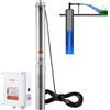 VEVOR Pompa Sommergibile per Pozzi Profondi, IP68 2200W 230 V, Massima Portata 9,8 m³/h Prevalenza 144m, Cavo Elettrico 19,4 m, Scatola Controllo Acciaio Inox Irrigazione Industriale Uso Domestico