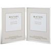 Maturi Cornice portafoto doppia placcata in argento - Ritratto con bordo sottile 9 x 13 cm