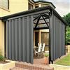 Bonzer Tende impermeabili per interni/esterni per patio, spesse e privacy, extra larghe, per camera da letto, soggiorno, veranda, pergola, cabana, 1 pannello, 387 x 213 cm, grigio