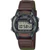 Casio Orologio Casio in Pelle / Tessuto Serie W-220 Multifunzione W-220HF-3AVEF Marrone / Verde