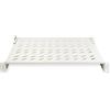 Link LKRIP450L - Ripiano in acciaio per armadio rack 19 universale (profondità 45-55 cm, grigio chiaro RAL7035) - 4 agganci frontali e posteriori - Portata 50 kg e superficie traforata per aerazione