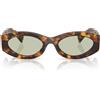 Miu Miu Occhiali da Sole MU11W 14L50O Marrone/Verde Chiaro Donna