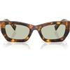 Miu Miu Occhiali da Sole MU09WS 14L50O Marrone Miele/Verde Donna