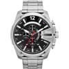 Diesel Chief Series orologio da uomo, movimento cronografo con cinturino in silicone, acciaio inossidabile o pelle