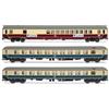 Rivarossi HR4349 Db, Treno Notturno 'Luna' Composto da 3 unità, Carrozza Bar WGmh 854 in livrea Rosso-Beige + 2 x Bcm 246 in livrea Blu Oceano, EP. IV Carrozze passeggeri