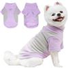 Yoolhamy Vestiti per cani di piccola taglia, maglione invernale in pile caldo con anello a D, morbido cappotto per chihuahua, schnauzer, shih tzu, yorkie, bulldog francese (viola, XL)