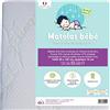 Easy Dort - Materassino bambino 60 x 120 cm - Fodera in bambù | Anti batterico | Estate & Inverno | Double Face | Spessore 10 cm | Made in France | Oeko tex® | senza sostanze nocive | bianco