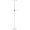 Eglo Conivarino - Lampada da terra a LED, soggiorno con luce verso l'alto lettura flessibile, dimmer touch, in acciaio di colore bianco, caldo 170 cm