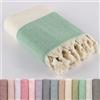 Stark und Weich LUCIDUS Telo Mare -100% Cotone Turco, Asciugamano Antisabbia e Asciugatura Rapida 100 x 200 cm- Leggero e Salvaspazio, Perfetto per Spiaggia, Viaggio, Bagno, Campeggio, Yoga (Verde Smeraldo)