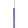 Tulip Etimo Murasaki Uncinetto - Uncinetto Ergonomico in Alluminio con Impugnatura Softgrip, Leggero e Punta Liscia per Tutti i Tipi di Filato, Manico Viola, 3.50mm - 1 Pezzo