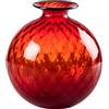 VENINI VASO MONOFIORE BALLOTON D.14 CM ROSSO FILO VERDE MELA H.16,5 CM FO310016000F0ATZ