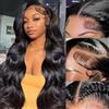 TNICE 18 Inch 13x6 HD Lace Front Wigs Human Hair Brazilian Virgin Hair Body Wave Transparent Lace Frontal Wig Pre Plucked 230% Density Glueless Lace Wig Human Hair for Black Women Natural Color