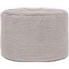 icon Milano Poggiapiedi, Pouf Poltrona per Adulti con Riempimento Inclusa, Tessuto Velluto a Coste, Piccola Pouf Sacco, Sgabello, Camera da Letto, Soggiorno, Mobili per il Soggiorno, Grigio
