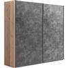 Composad | Armadio della Linea SYSTEMA, Armadio a 2 Ante Scorrevoli, Camera da Letto, (LxAxP) 250x223x67 cm, Colore Rovere oak Mielato e Grigio Tadao, Made in Italy