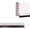 Amig - Paraspifferi per porta, a risparmio energetico, design a spazzola in PVC, forte adesivo, alluminio, bianco, 1 m