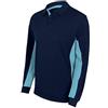 Velilla 105514; polo bicolore manica lunga; colore blu navy e celeste; taglia 2XL