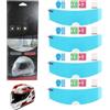 Zuahaly 4 Pezzi Scudo Universale Per Casco Da Motociclista Pellicola Antivento E Anti Appannamento Per Visiera Trasparente, Inserto Lente Resistente All'Appannamento 9.5cm X 24.5cm, Per Condizioni Di Alta Umi
