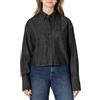 Amazon Essentials Camicia Button Down in Denim Corta, Vestibilità Oversize Moderna Donna, Blu Medio Vintage, S