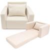 Odolplusz Kindersessel pieghevole | Poltrona per bambini Mini-Sessel Kinderstuhl Kuschelsessel | Mobili per bambini per cameretta | (Teddy Beige)