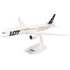 Herpa modello di aereo LOT Polish Airlines Boeing 787-9 Dreamliner in scala 1:200 - Snap-Fit, pezzo da collezione, miniatura deco, statuetta con supporto in plastica