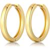jiamiaoi Orecchini Cerchio Oro Orecchini A Cerchio Uomo Donna Acciaio Chirurgico Per Uomo Donna 21mm