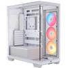 CORSAIR 3500X RS-R ARGB Case PC Mid-Tower Panoramico - 3 Ventole RS120-R ARGB Preinstallate, Compatibile con Fino a 10 Ventole da 120 mm, Scheda Madre con Connessione Inversa Compatibile - Bianco