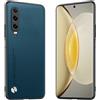 Longstong Custodia Adatta per HUAWEI P30 (6.1), Cover in pelle metallica serie CODE - Zaffiro