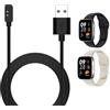 Ownkim Caricatore Magnetico Compatibile con Xiaomi Redmi Watch 3/Redmi Watch 2 Lite/Smart Band Pro/Mi Band 7 Pro - Caricabatterie con Cavo di Ricarica USB da 1M per Smartwatch - Nero (1 Pezzo)