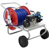 AgriEuro TOP-LINE Kit motopompa elettrica da irrorazione con carrello - Bertolini Pumps POLY 2020 H.P. RTE.1 - Per prodotti chimici e acidi