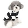 ZUNEA Pullover Cappottino Invernale per Cane Piccola taglia Cucciolo Gatti Felpa Vestiti a Righe in Morbido Cotone Caldo Imbottito Abbigliamento Freddo Giubbotto per Chihuahua Yorkie Nero M